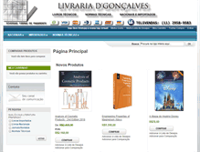 Tablet Screenshot of livrariadgoncalves.com.br